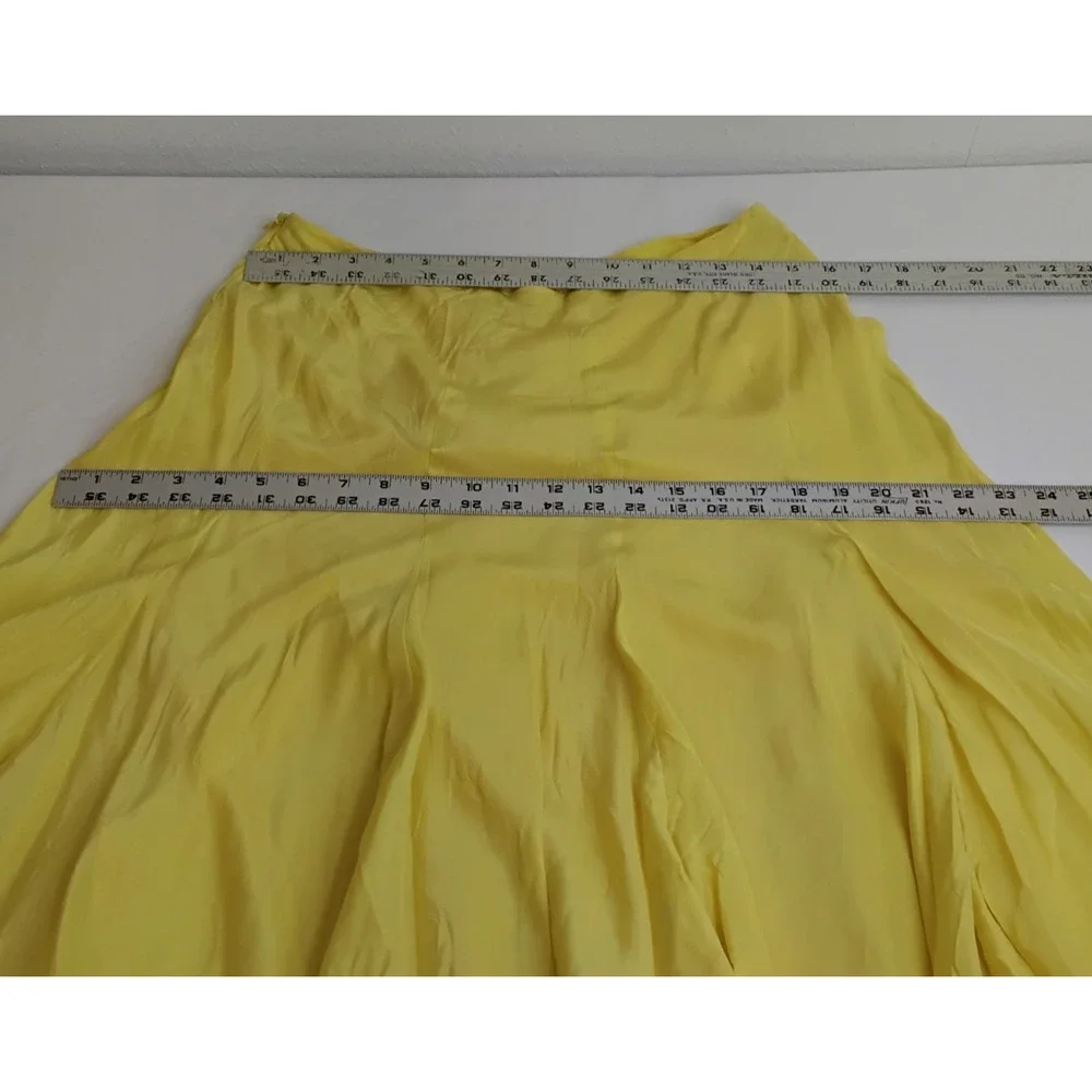 Ted Baker London Silk Handkerchief Skirt Women's 2 Yellow Knee Length #J5853